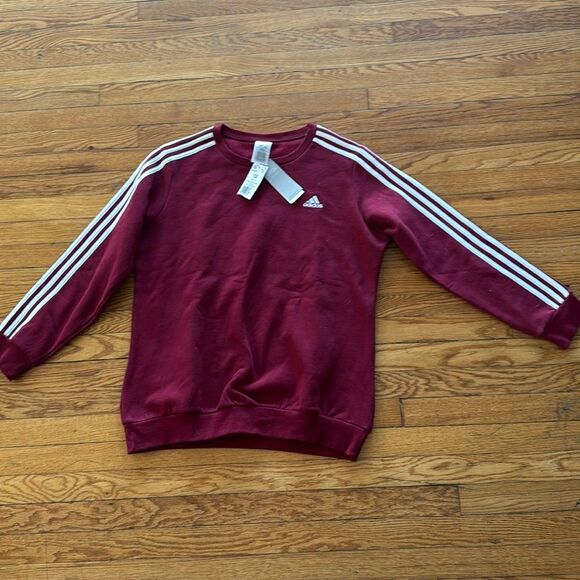 1x NWT Maroon Adidas Hoodie Sweatshirt - Picture 1 of 3